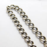 Victorian Sterling Silver Graduating Albert Link Watch Chain Antique 1897