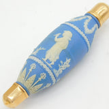 18th Century Wedgwood Gold-Mounted Blue Jasper Double-Ended Scent Bottle Antique c1780