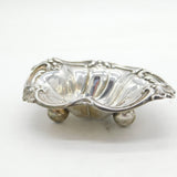 Victorian Sterling Silver Shell & Flower Pattern Soap Dish Antique Sheffield