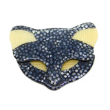 Lea Stein Paris Early Plastic Cat Face Mask Stylistic Brooch Vintage c1950