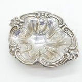 Victorian Sterling Silver Shell & Flower Pattern Soap Dish Antique Sheffield
