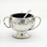 Edwardian Planished Sterling Silver Tyg Salt Cellars Antique 1907 Chester