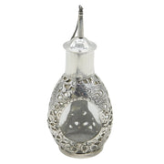 Chinese Sterling Silver Mounted Glass Spirit or Bitters Dispenser Vintage c1960