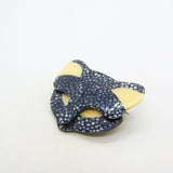 Lea Stein Paris Early Plastic Cat Face Mask Stylistic Brooch Vintage c1950