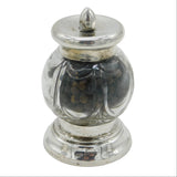 Edwardian Sterling Silver & Moulded Glass Pepper Grinder Antique 1906 Birmingham