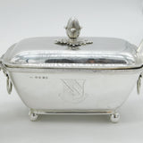 George III Pair of Sterling Silver Ram Mask Sauce Tureens Antique 1800 London