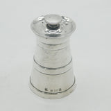 Edwardian Sterling Silver Barrel Form Pepper Mill Antique 1907 Hukin & Heath