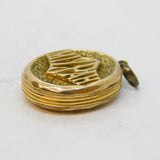 Victorian 9ct Gold Back & Front 'Mizpah' Sweetheart Locket Pendant Antique