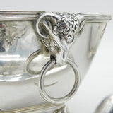 George III Pair of Sterling Silver Ram Mask Sauce Tureens Antique 1800 London