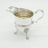 Irish Sterling Silver Lion Mask Cream Jug Antique 1916 Dublin Art Deco