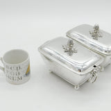 George III Pair of Sterling Silver Ram Mask Sauce Tureens Antique 1800 London