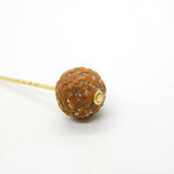 Victorian 9ct Yellow Gold Organic Nut Set Stick Pin Antique c1890