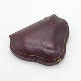 Edwardian Red Tooled Leather Box Complete Sewing Kit & Tools Antique c1910