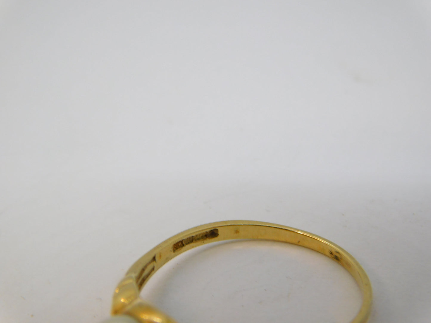 9ct Yellow Gold Pearl Set Dress Ring Vintage c1980 Birmingham