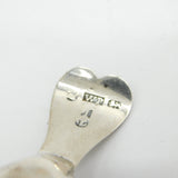 George III Sterling Silver Floral Pattern Tea Caddy Spoon Antique c1805