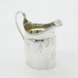 Georgian Sterling Silver Floral Pattern Cream Jug 1796 London Antique