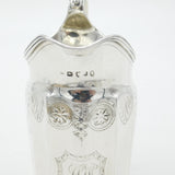 Georgian Sterling Silver Floral Pattern Cream Jug 1796 London Antique