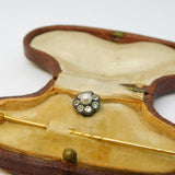 Edwardian Boxed 9ct Gold Adjustable Stick Pin & Stud Set Antique c1910
