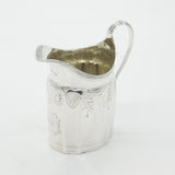 Georgian Sterling Silver Floral Pattern Cream Jug 1796 London Antique
