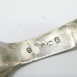George III Sterling Silver Filigree Tea Caddy Spoon Antique 1802 Birmingham