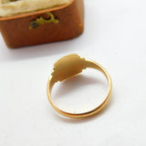 9ct Yellow Gold Monogram Initial Signet Ring 1945 Chester Antique Art Deco