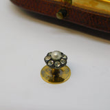 Edwardian Boxed 9ct Gold Adjustable Stick Pin & Stud Set Antique c1910