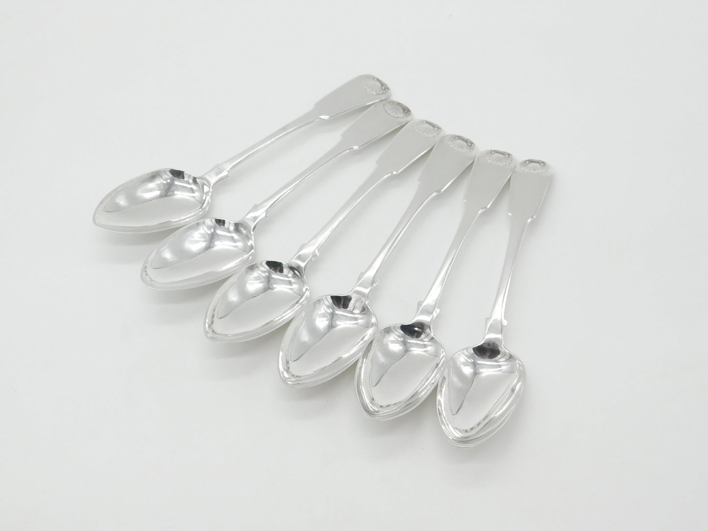 Georgian Scottish Sterling Silver Queens Pattern Serving Spoon Set 1819 Edinburgh