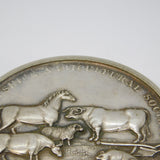 Sterling Silver 'Warwickshire Agricultural Society' Medal Antique 1928 Art Deco