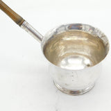 George II Sterling Silver & Wooden Brandy Warming Pan Antique 1757 London