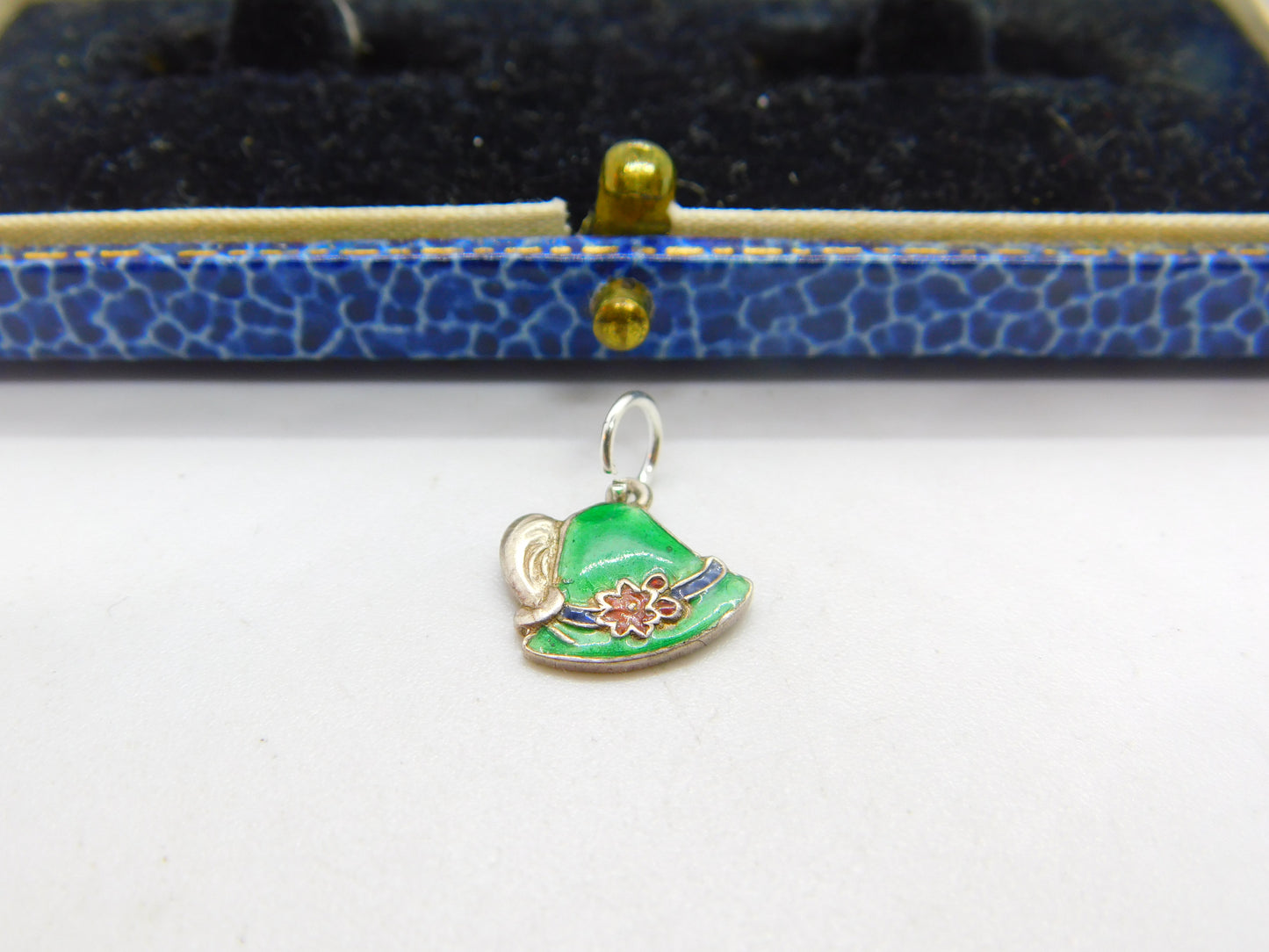 Austro-Hungarian Victorian .835 Silver & Enamel Robin Hood Style Hat Charm c1900