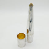 Victorian Sterling Silver Novelty Wine Bottle Flask & Stirrup Cup Antique 1870 Birmingham