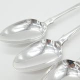 Georgian Scottish Sterling Silver Queens Pattern Serving Spoon Set 1819 Edinburgh