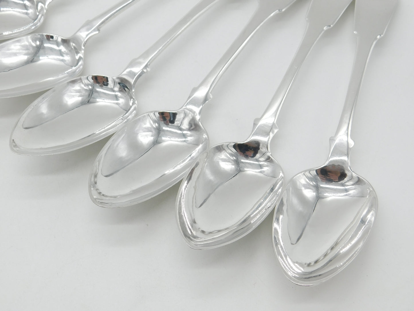 Georgian Scottish Sterling Silver Queens Pattern Serving Spoon Set 1819 Edinburgh