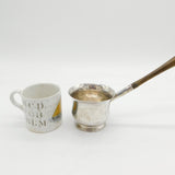 George II Sterling Silver & Wooden Brandy Warming Pan Antique 1757 London