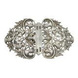 Scottish Victorian Sterling Silver Thistle Form Nurses Buckle Antique Glasgow