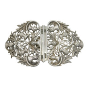 Scottish Victorian Sterling Silver Thistle Form Nurses Buckle Antique Glasgow
