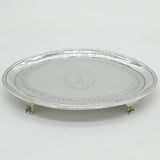 George III Sterling Silver Dog Crest Teapot Stand Antique 1788 London