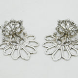 Victorian Sterling Silver Floral Nouveau Menu Holders Antique 1900 Birmingham