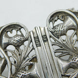 Scottish Victorian Sterling Silver Thistle Form Nurses Buckle Antique Glasgow