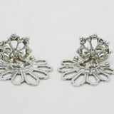 Victorian Sterling Silver Floral Nouveau Menu Holders Antique 1900 Birmingham