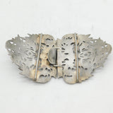 Scottish Victorian Sterling Silver Thistle Form Nurses Buckle Antique Glasgow