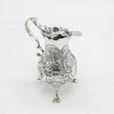 George II Sterling Silver Floral Pattern Paw Foot Cream Jug Antique 1749 London