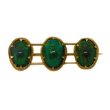 19th Century 9ct Gold Egyptian Revival Scarab Beetle Brooch Antique c1890
