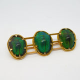 19th Century 9ct Gold Egyptian Revival Scarab Beetle Brooch Antique c1890