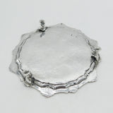 George III Sterling Silver Floral Pattern Salver Dish Antique 1764 London