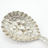 William IV Sterling Silver Floral Pattern Tea Caddy Spoon Antique 1833 London