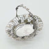 George II Sterling Silver Ornate Sweetmeat Basket Dragon Crest Antique c1755