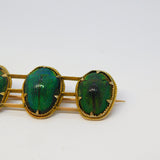 19th Century 9ct Gold Egyptian Revival Scarab Beetle Brooch Antique c1890