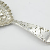 William IV Sterling Silver Floral Pattern Tea Caddy Spoon Antique 1833 London