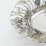 George II Sterling Silver Ornate Sweetmeat Basket Dragon Crest Antique c1755